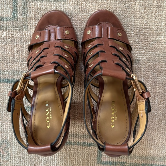 Coach Ginny strappy block heel sandals - Picture 2 of 6